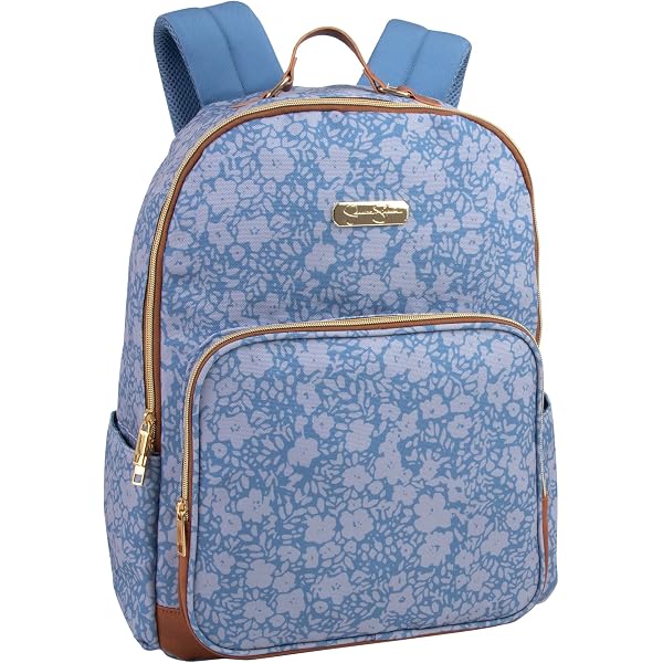Jessica Simpson Zaino Per Computer Da Donna 3 Pezzi Con Borsa Pranzo E Portafoglio, Tasche Imbottite Per Laptop, Traforato