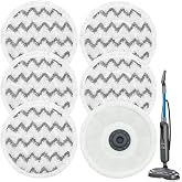 YUYUXB 3897A / 3712 SpinWave Steam Mop Pads Replacement | for Bissell SpinWave Smart Steam Scrubbing Steam Mop Cleaner 【Models 3897A/3712 ONLY】, Washable Reuseable Refill Pads (6Gray)