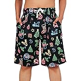Vogseek Christmas Pajama Shorts for Mens Pjs Shorts Funny Loose Men Sleepwear