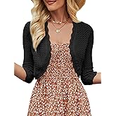 JOKELAMB Women's Bolero Shrug Cropped Cardigan Knit Sweaters Open Front Casual Elegant Jacket for Dresses