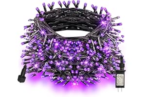 TW SHINE Halloween Lights, 200 LED 66FT Outdoor Halloween Lights Plug in with 8 Modes, Waterproof Christmas Lights Outdoor, Indoor Decorations for Party Yard Haunted House Decor, Purple