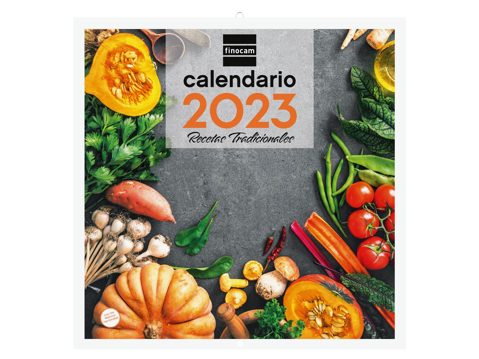 Finocam - Calendar 2023 Wall Images 30x30 to Write January 2023 - December 2023 (12 months) Recipes Spanish