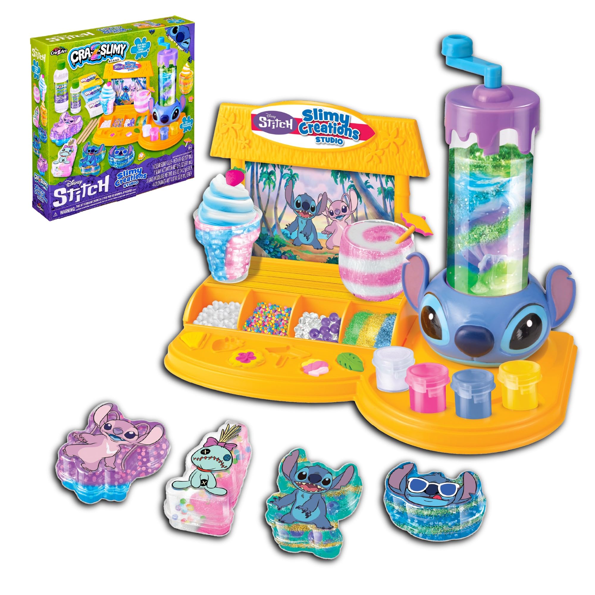 Cra Z Slimy Disney Stitch Slimy Creations Studio Make Your Own Slime with Stitch Containers, Ages 6+