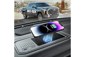 CreekT Wireless Charger for Toyota Tundra 2022 2023 2024 2025, OEM Custom Fit with USB Port Wireless Phone Charging Pad for Tundra TRD Pro 1794 Edition Platinum SR SR5 Limited Interior Accessories