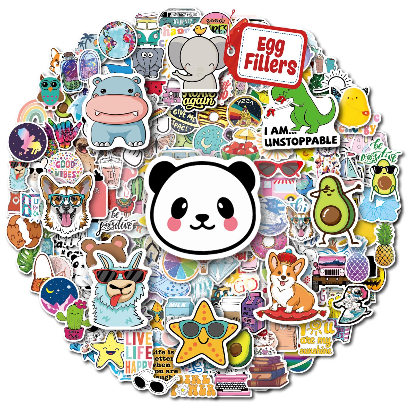 Photo 1 of 200Pcs Water Bottle Stickers for Kids Teens, Waterproof Vinyl Stickers, Teacher Supplies & Classroom Must Haves - Easter Egg Fillers for Kids & Easter Basket Stuffers