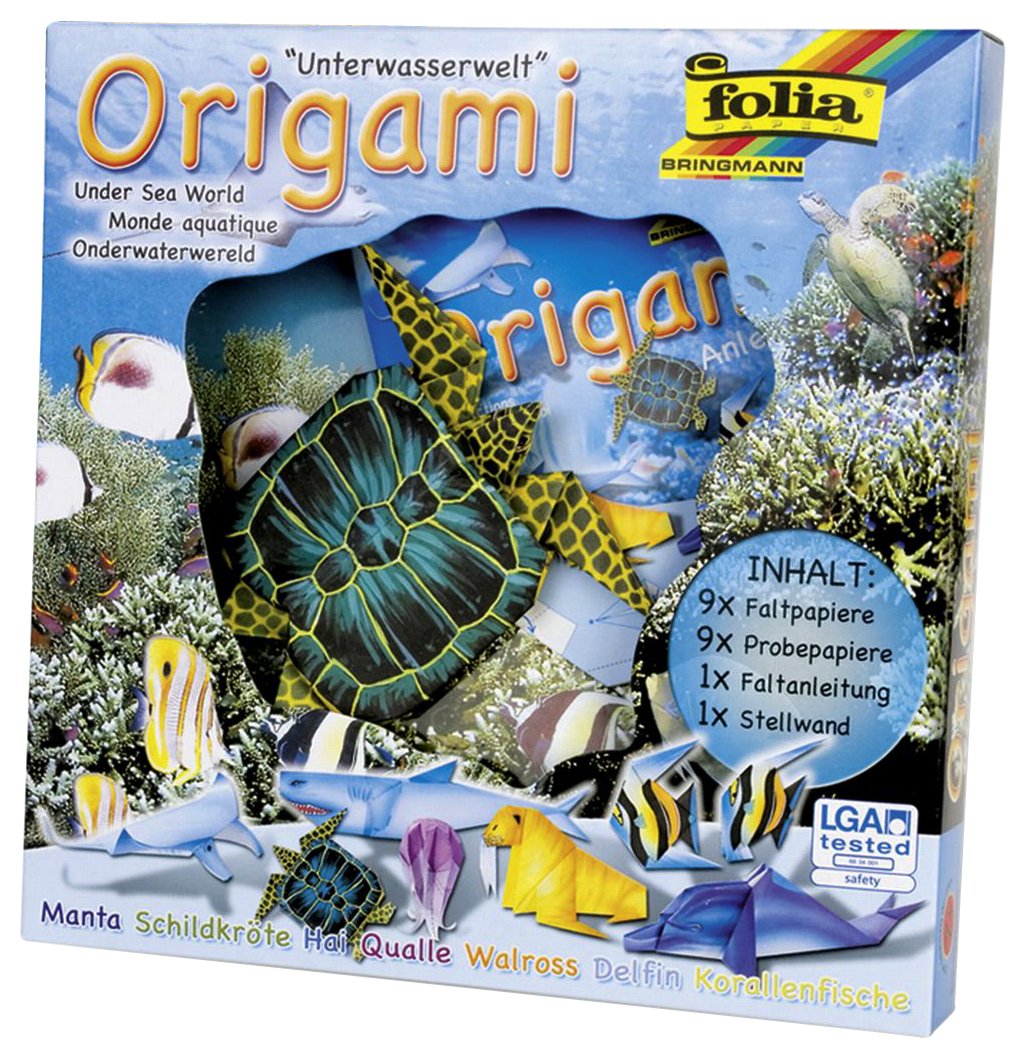 folia 91104 Origami Animal Worlds Underwater World Ideal for Children to Fold and Play