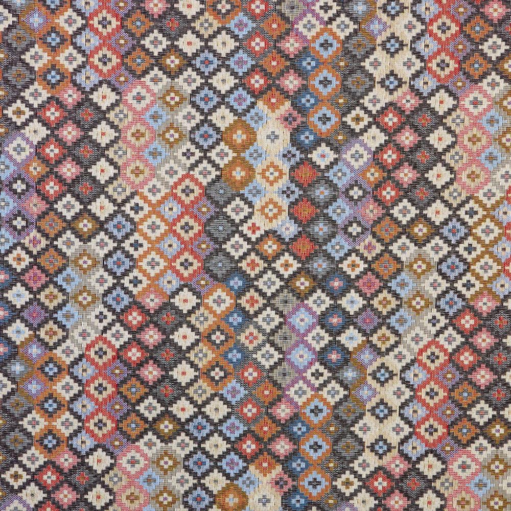 Kt KILOtela - Jacquard Tapestry Recycled Upholstery Fabric Chair Cushion Sofa Wear-Resistant Sewing 100cm Long x 280cm Wide Geometric Oregon Multicolor 1 Metre — image 1