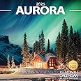 Wall Calendar 2025-2026 Planner Calendar - AURORA Hangable Monthly Wall Calendar with Large Blocks for Organizing & Planning,