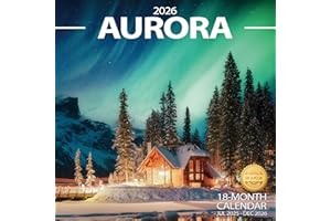 Wall Calendar 2025-2026 Planner Calendar - AURORA Hangable Monthly Wall Calendar with Large Blocks for Organizing & Planning,