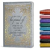 LBWCER Thank You gift May you be proud of the work you do, for Volunteer Staff Coach Nurse Teacher Social Worker Notebook Gift Travel Journal (May gray)