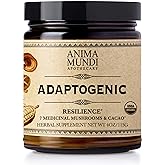 Anima Mundi Apothecary Organic Mushroom Supplement - Adaptogenic Mushrooms + Cacao - Uplifting Powder with Organic Lion's Mane, Shiitake, Chaga & More - Add to Coffee, Tea & Smoothies (4oz / 113g)