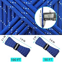 VVAAGG Reflective Paracord Rope 100FT, 7 Strand