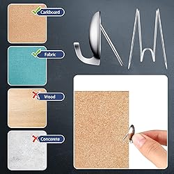 LEIFIDE 20 Pieces Metal Cubicle Hooks Fabric Panel