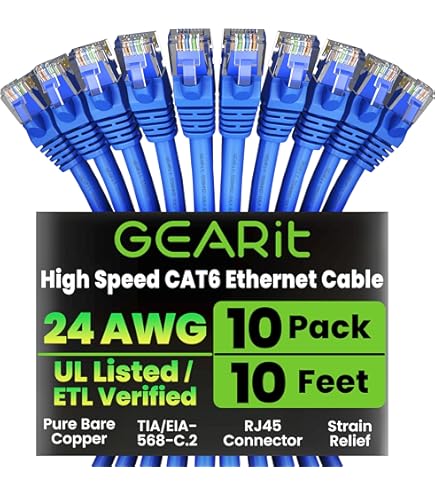 Tripp Lite Cable De Conexión Moldeado Cat5 Cat5e 350Mhz UTP Azul RJ45 MM 12 Pies 12 Pies  N002 012 Bl