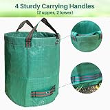 Singwow Garden Waste Bags 500L x 2 Heavy Duty Reusable Sacks with Handles view 4