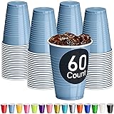 DecorRack Light Blue Plastic Cups, 12 oz Disposable