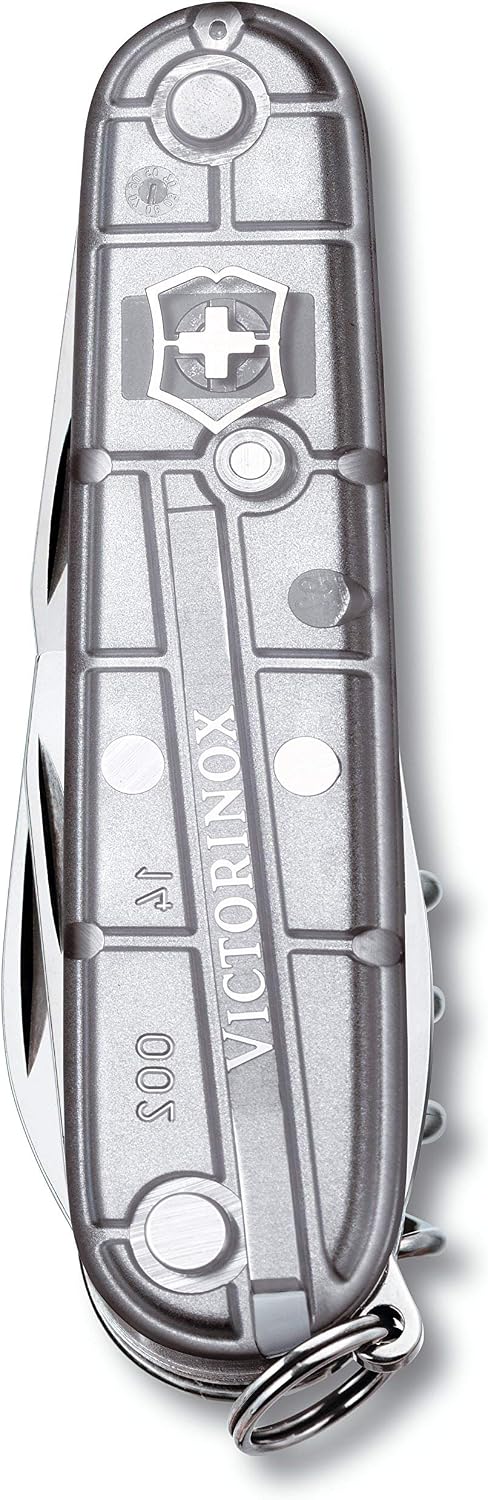 Victorinox Spartan Swiss Army Knife, Camping Knife, Medium, Multi Tool, 12 Functions, Blade, Bottle Opener, Silver Transparent - Image 3
