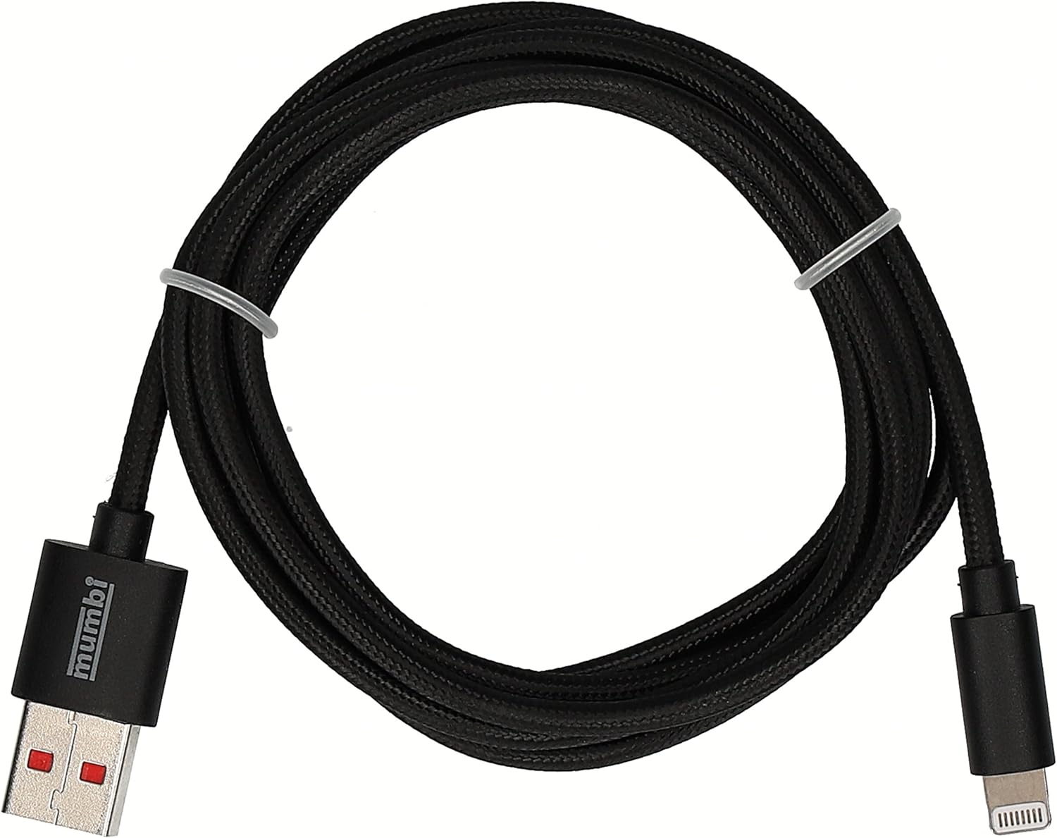 mumbi Black Line USB Kevlar cable Black 150cm - Image 3