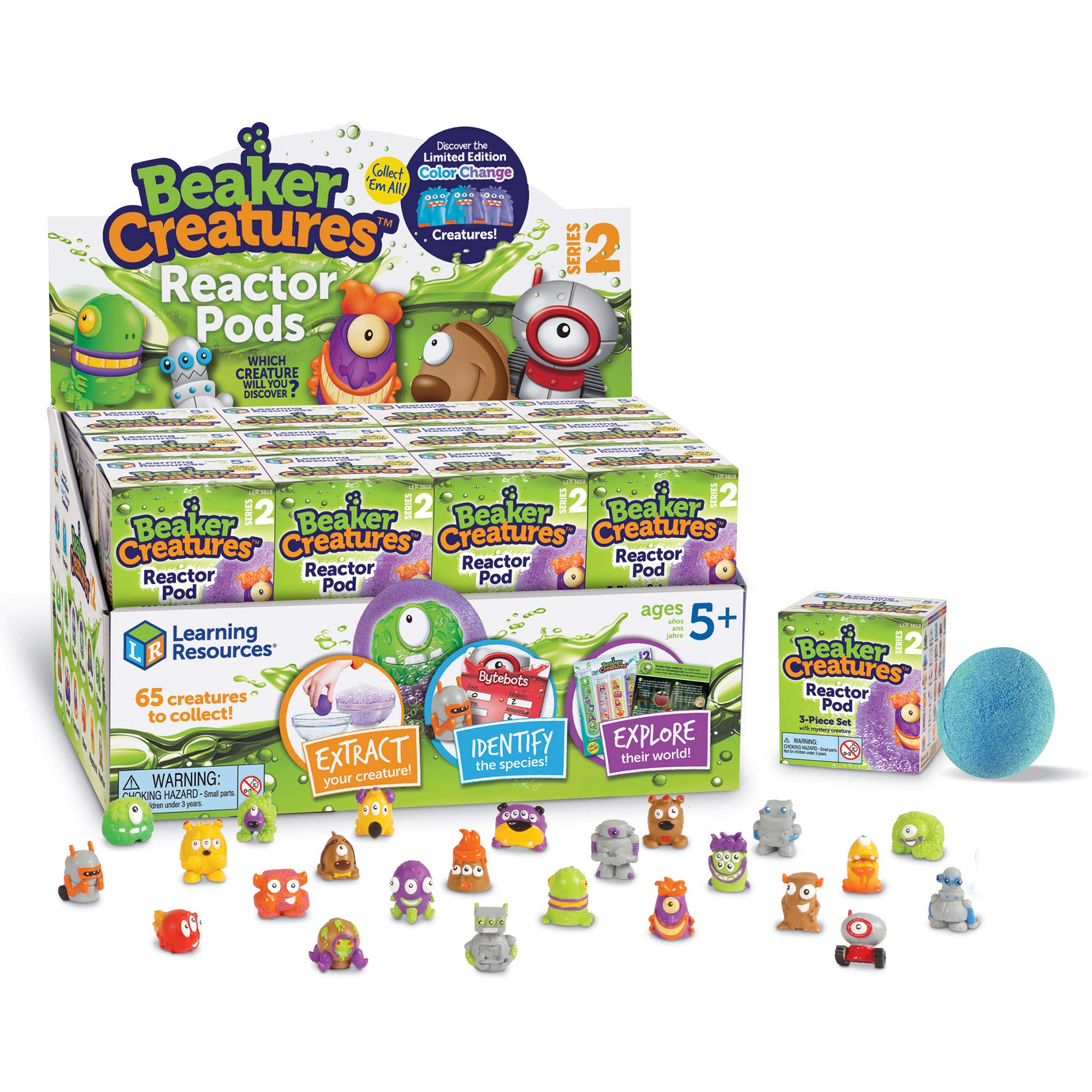 Learning Resources 24-Pack Reactor Pods - Beaker Creatures (Series 2)