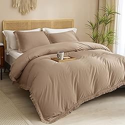Smoofy Taupe Tassel King Size Comforter Set, Boho
