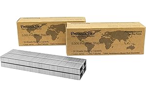 PraxxisPro Powerhouse Premium 26/6 Standard Staples - Full-Strip Chisel Pointed Bulk Staples, Compatible with Standard Staplers, Ideal for Office & Heavy Duty Use (10,000)