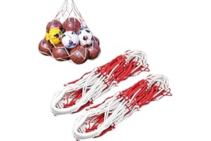 Volumoon 2PCS Basketball Net Bags, Nylon Mesh Ball Bags, Thickened Mesh Storage Bags for Volleyball, Soccer, Football, Holdin