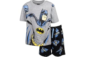 DC Comics Justice League Batman T-Shirt and French Terry Shorts Outfit Set Infant to Big Kid