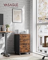 VASAGLE File Cabinet, 3 Drawers Filing Cabinet for