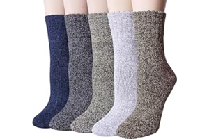 YSense Womens Wool Socks, Winter Boot Socks Stocking Stuffers Gifts for Women Men Warm Crew for Hiking