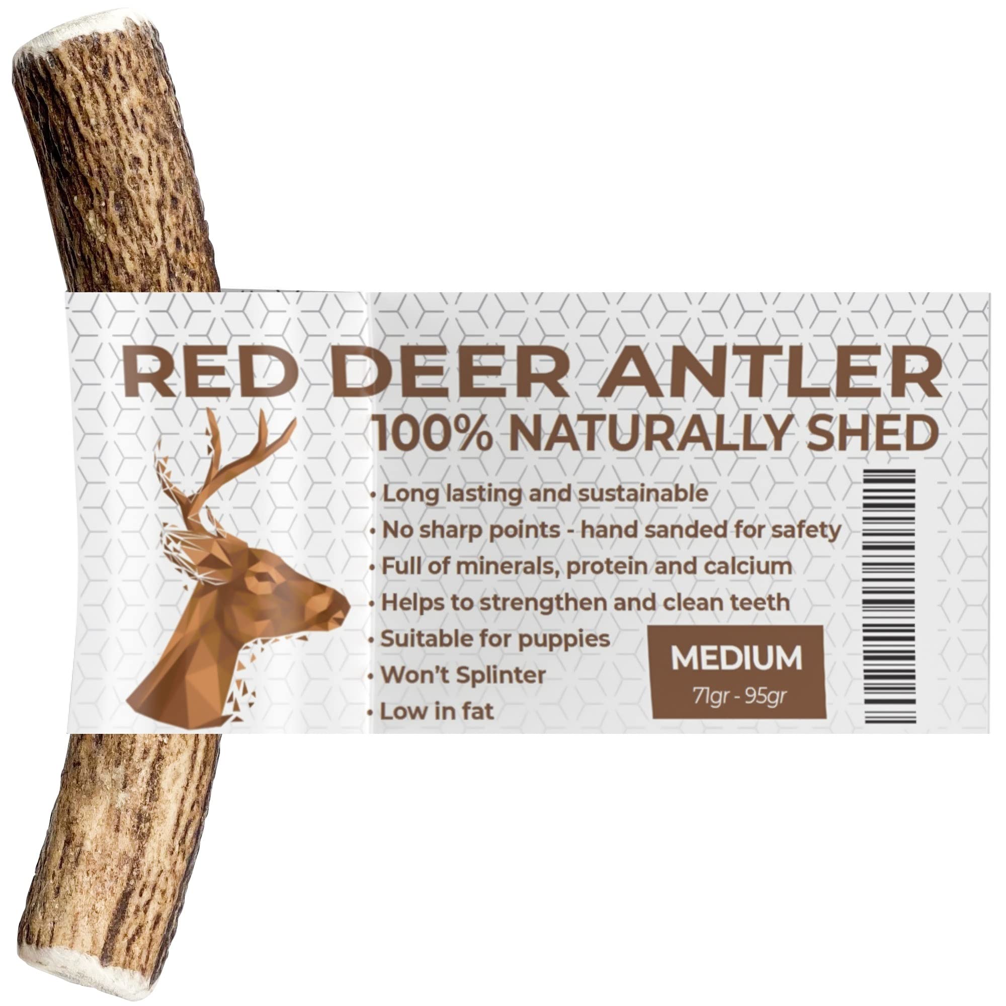 Antlers for Dogs MEDIUM, Sustainable, Naturally Shed, Deer Antlers for Dogs, Reindeer Antlers