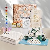 Sympathy Gift Baskets, Unique Memorial Gifts for Loss of Loved One, Bereavement Grief Gift Idea with Crystal Suncatcher, Condolences Gift Basket Box for Women, Sorry for Your Loss Mom Dad Friend Baby