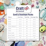 Craft UK 2483 Card and Envelope Pack of 50 Mixed Colours White Envelopes view 4
