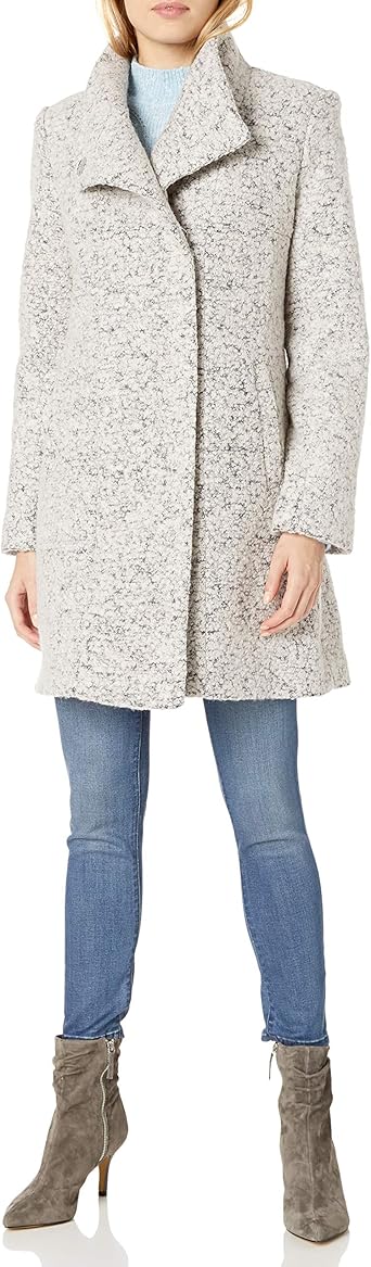 kenneth cole asymmetrical belted maxi wool coat