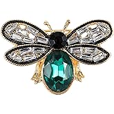 Bee Brooch Pin, Honey Bee Rhinestone Pins Vintage Crystal Insect Themed Lapel Pins Stylish Accessories for Women Men Party Dating Daily