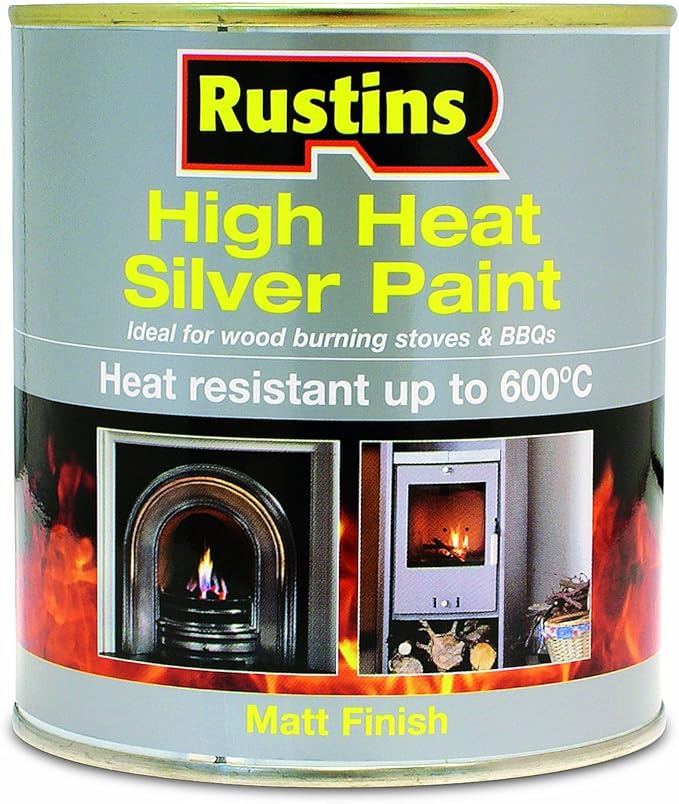 Rustins HRSI500 500ml High Heat Paint Silver Amazon.co.uk DIY & Tools