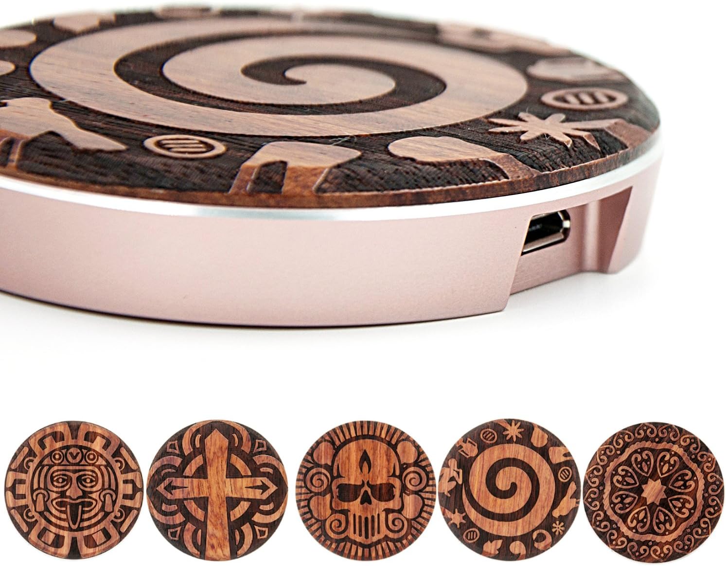 LEAPCOVER Wood QI Wireless Charging Pad for IOS and Android Smartphone Devices Samsung Galaxy S7 / S6 / Edge / Plus, Note 5, Nexus, iPhone 8, 8 plus, iPhone X, iPhone 7, 7 Plus, iPhone 6 6s Plus, 5, 5c, 5s