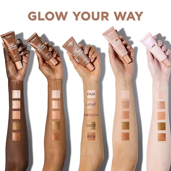 L’OREAL PARIS MAKEUP TRUE MATCH LUMI GLOTION, NATURAL GLOW ENHANCER, ILLUMINATOR HIGHLIGHTER, BRONZING DROPS FOR A SUN-KISSED GLOW, 901 FAIR