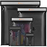 ENGPOW Military Grade Faraday Bags,5 Pack Faraday Cages for Laptops,Tablets,Phones,Car Keys,Fireproof Waterproof Anti-Tracking RFID Signal Blocking Holder,Shielding Security Anti-Scratch Pouch Black