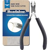Beadalon Tungsten Carbide Jaw Wire Cutters - Semi-Flush Cutter, Dark Blue | Delivers Precise Cuts on Tough Wire with Flush and Semi-Flush Options, Ergonomic Grips, Versatile Use for Crafts &amp; Projects