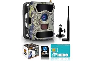 CREATIVE XP Cellular Trail Camera WiFi 16MP 1080P Outdoor Game Camera with No-Glow Night Vision Motion Activated IP54 Waterproof for Hunting or Property Security, 4G Plus