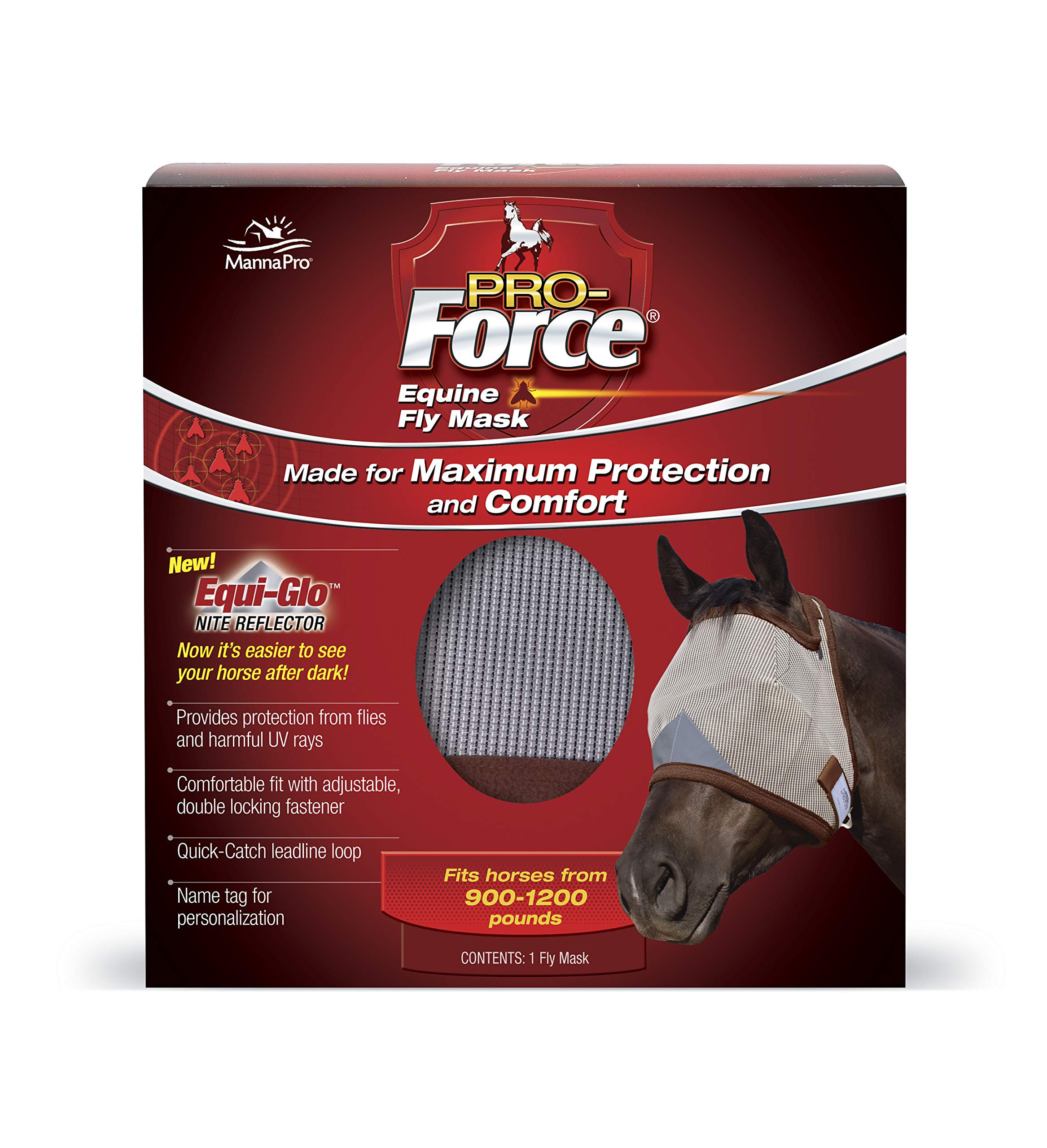 MannaPro Pro-Force Equine Fly Mask Without Ears