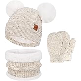 Toddler Kids Winter Hats Gloves Scarfs Beanie Mittens Neck Warmer for 0 6 12 Months 1 2 3 4-8 Year Old Baby Girls Boys Gifts