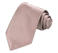 TIE G Solid Satin Woven dyed Color Formal Black