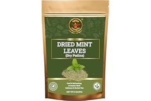 SPICE MAGIC THE TASTE OF MAGIC Spice Magic Dried Mint Leaves Cut & Sifted | All-Natural Herb | Perfect for Teas, Salads, Sauces & Middle Eastern Dishes | 100% Natural, Vegan, Non-GMO I No Stems I Net Wt. 2oz (57g)