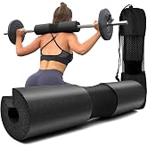 Barbell Pad for Hip Thrust - Squats Pad Bar &amp; Lunges Leg Day Foam Padding | Olympic Standard Weigh Bar Pad/Squats/Bench Press/Weightlifting- Provides Cushion to Neck and Shoulders While Training