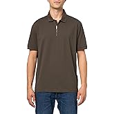 Armani Exchange Men's Stretch Cotton Regular Fit Zip Up Polo