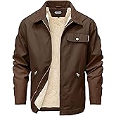 Zaitun Men's vintage jacket Winter Casual Warm Coat Fleece Lining Waterproof Outdoor Work Jacket