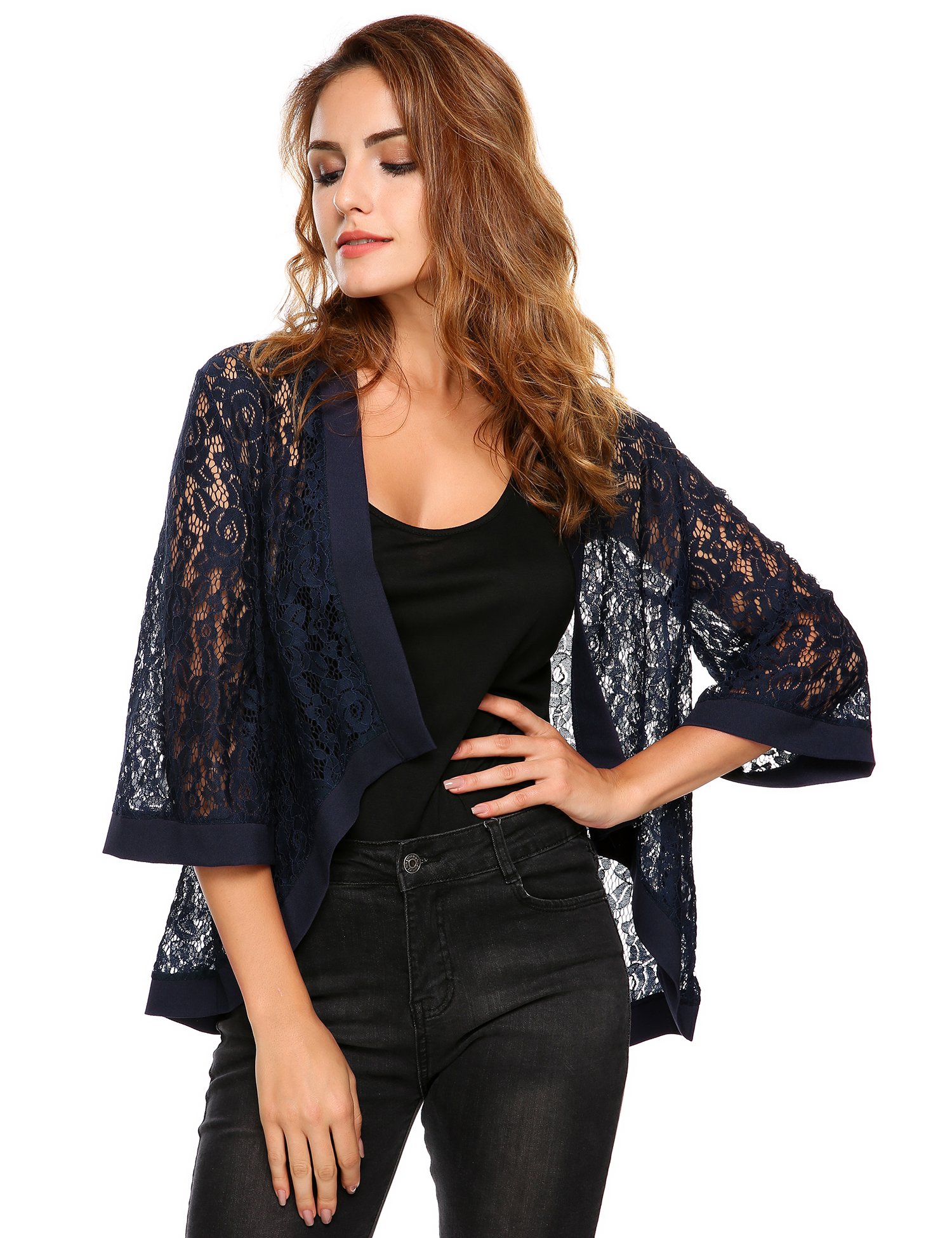 Buy bridene Womens Floral Lace Cardigan 
