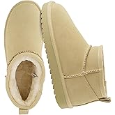 CUSHIONAIRE Hip-3 Genuine Suede Leather Ankle Boots for Women – Pull On Cozy Faux Fur Boots Womens Shoes with Comfortable Memory Foam