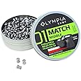Olympia Shot Air Gun Pellets | .177 Caliber, .22 Caliber, .25 Caliber | Domed, Pointed, Flat Wadcutter Heads | Various Weights for Target Shooting, Hunting, Competition, and Training | 150-500 Count